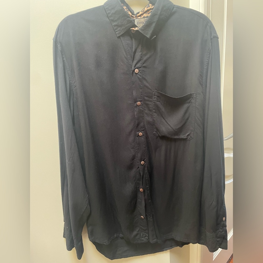 Kenny Flowers Black Casual Button Down Shirt